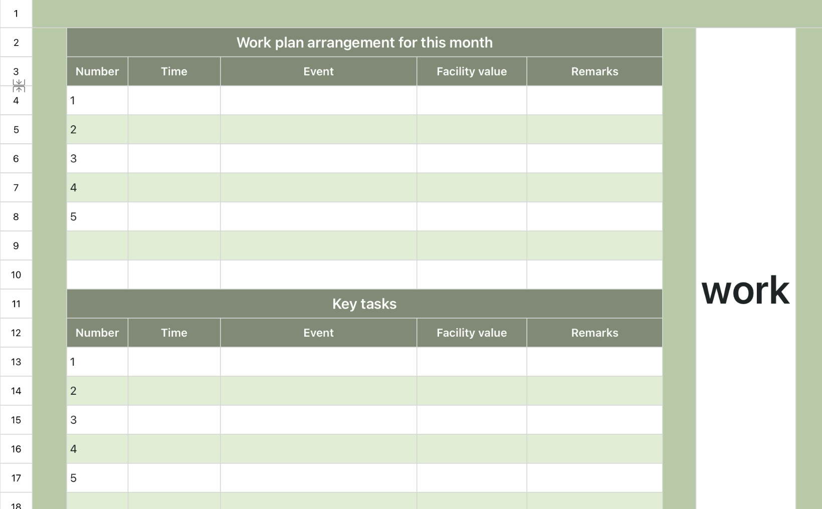 Work schedule 3 1